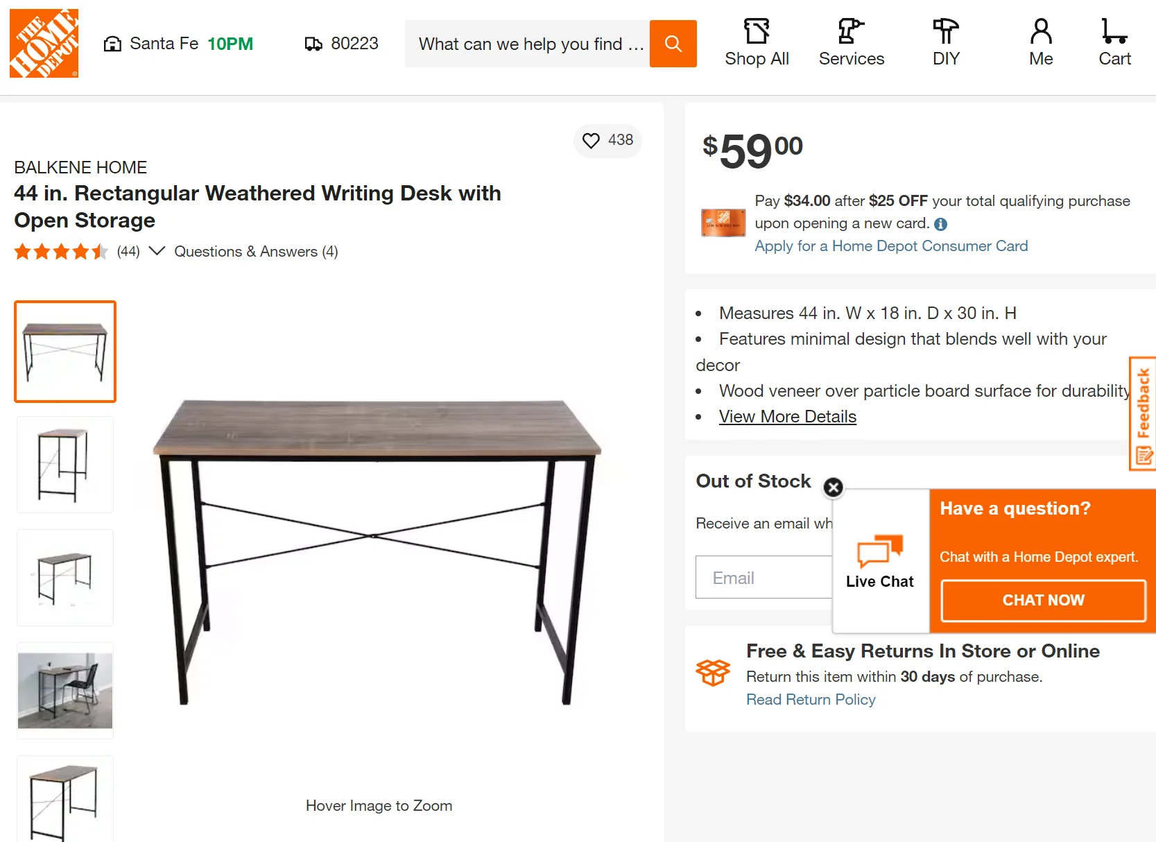 Balkene Home Tribeca Studio Desk - Image 3
