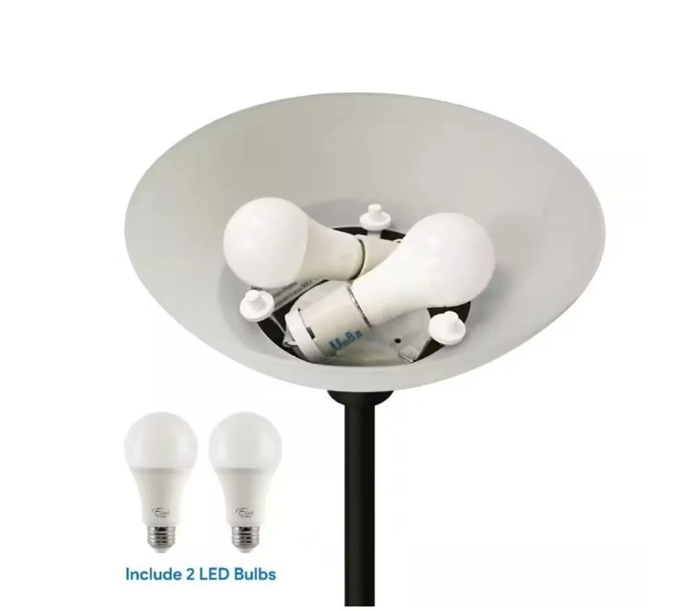 Euri Lighting 69" Black Torchiere Lamp - Image 4