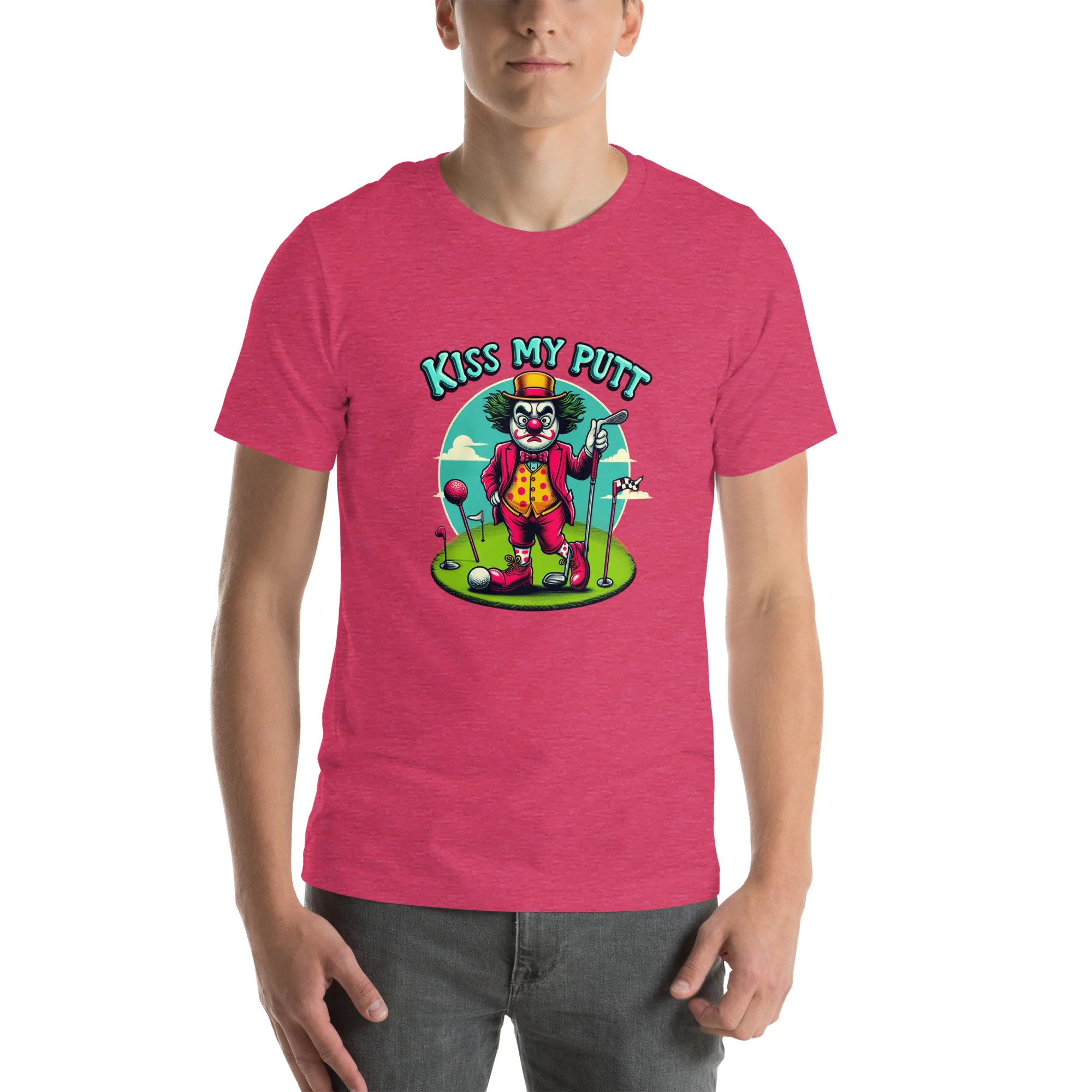 Funny Golf Printed T-Shirt: Kiss My Putt Unisex Short Sleeve Tee - Image 11