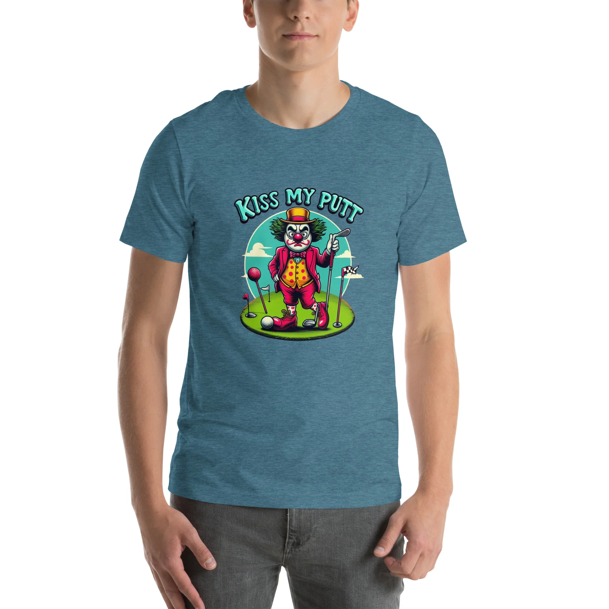 Funny Golf Printed T-Shirt: Kiss My Putt Unisex Short Sleeve Tee - Image 12