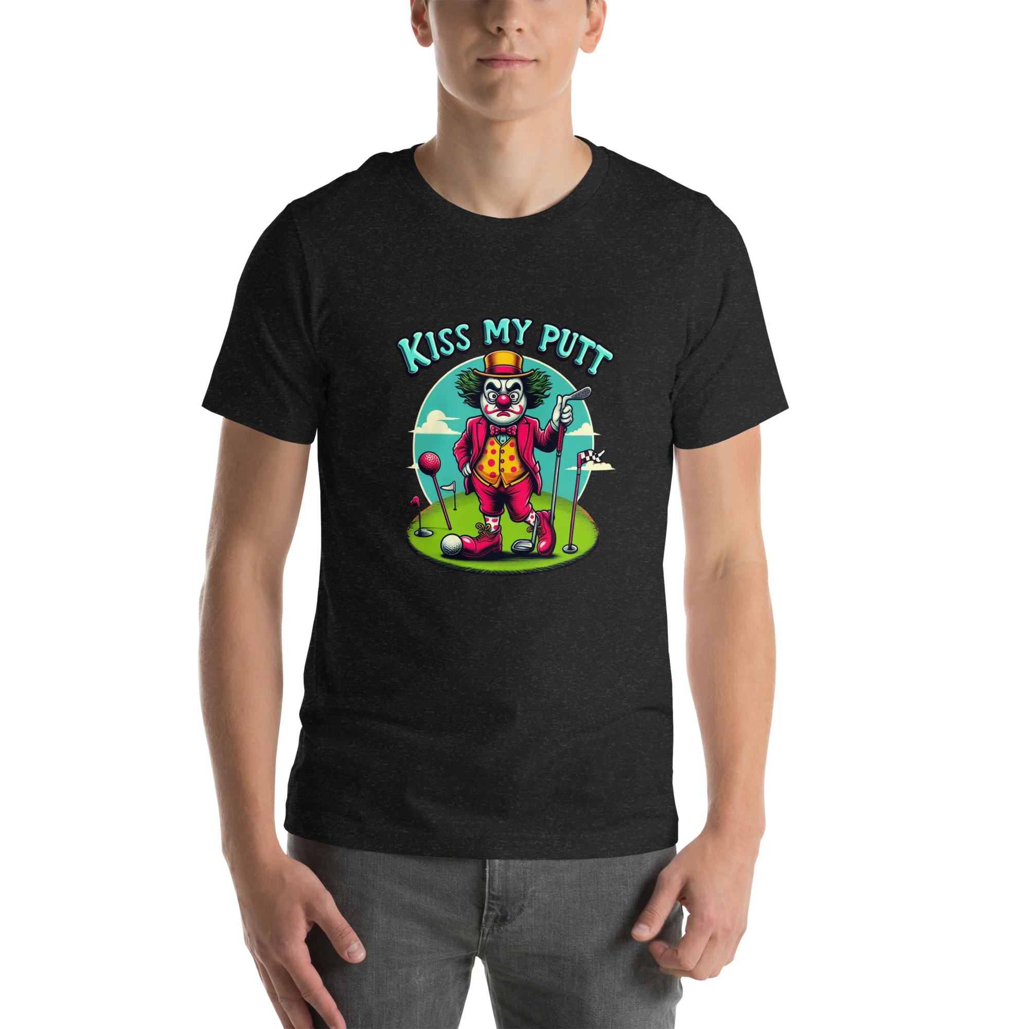 Funny Golf Printed T-Shirt: Kiss My Putt Unisex Short Sleeve Tee - Image 3