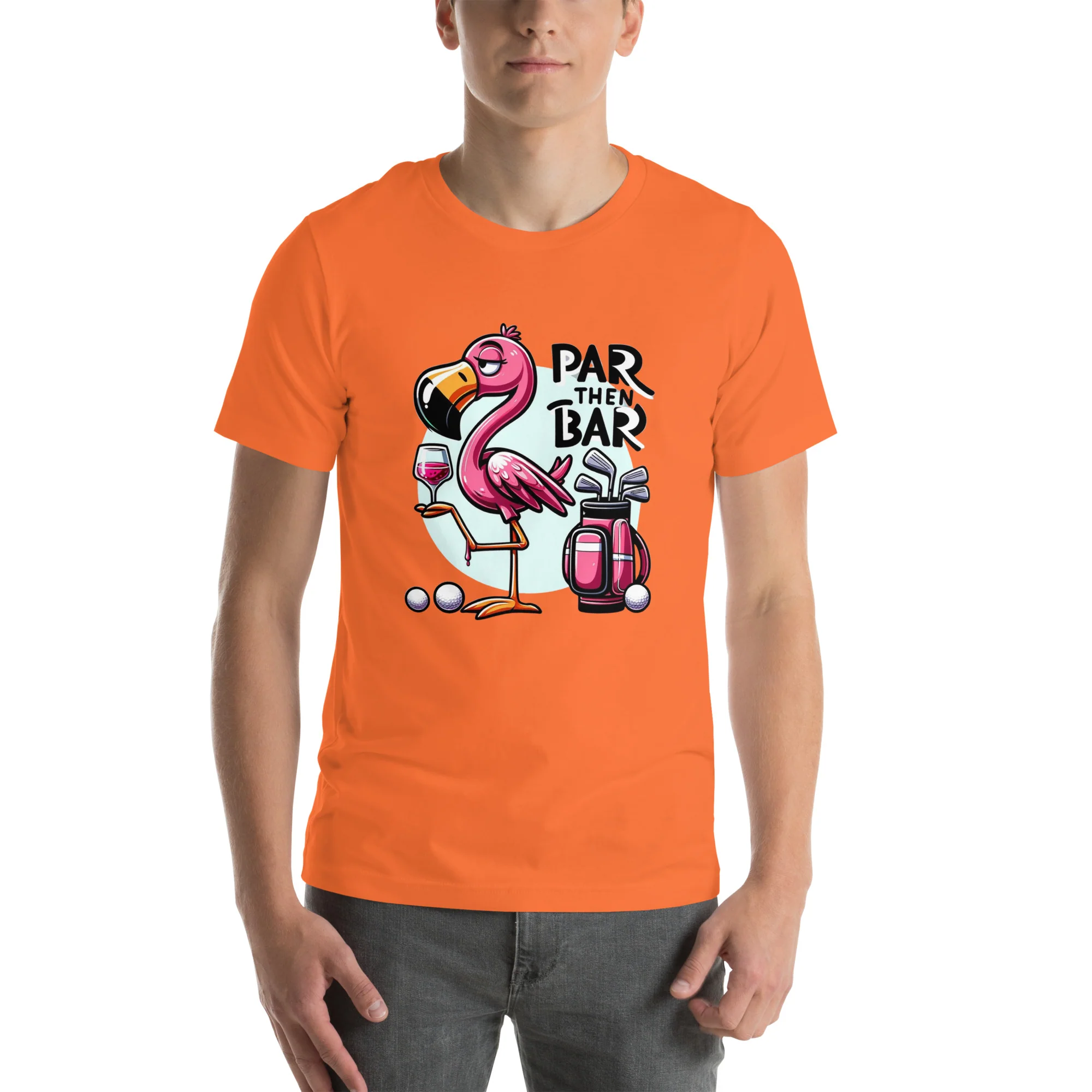 Funny Golf Printed T-Shirt: Par Then Bar Unisex Short Sleeve Tee - Image 13
