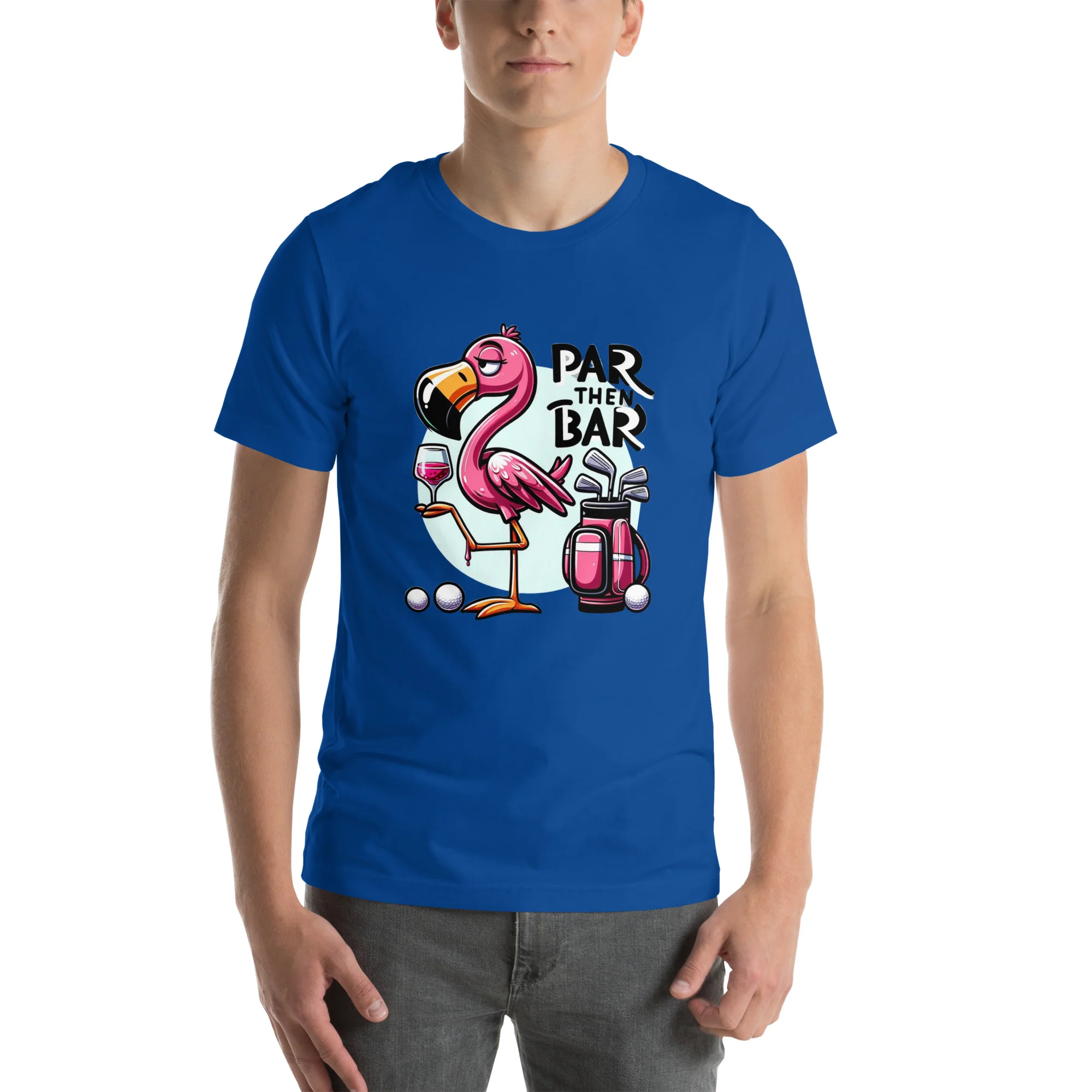 Funny Golf Printed T-Shirt: Par Then Bar Unisex Short Sleeve Tee - Image 6
