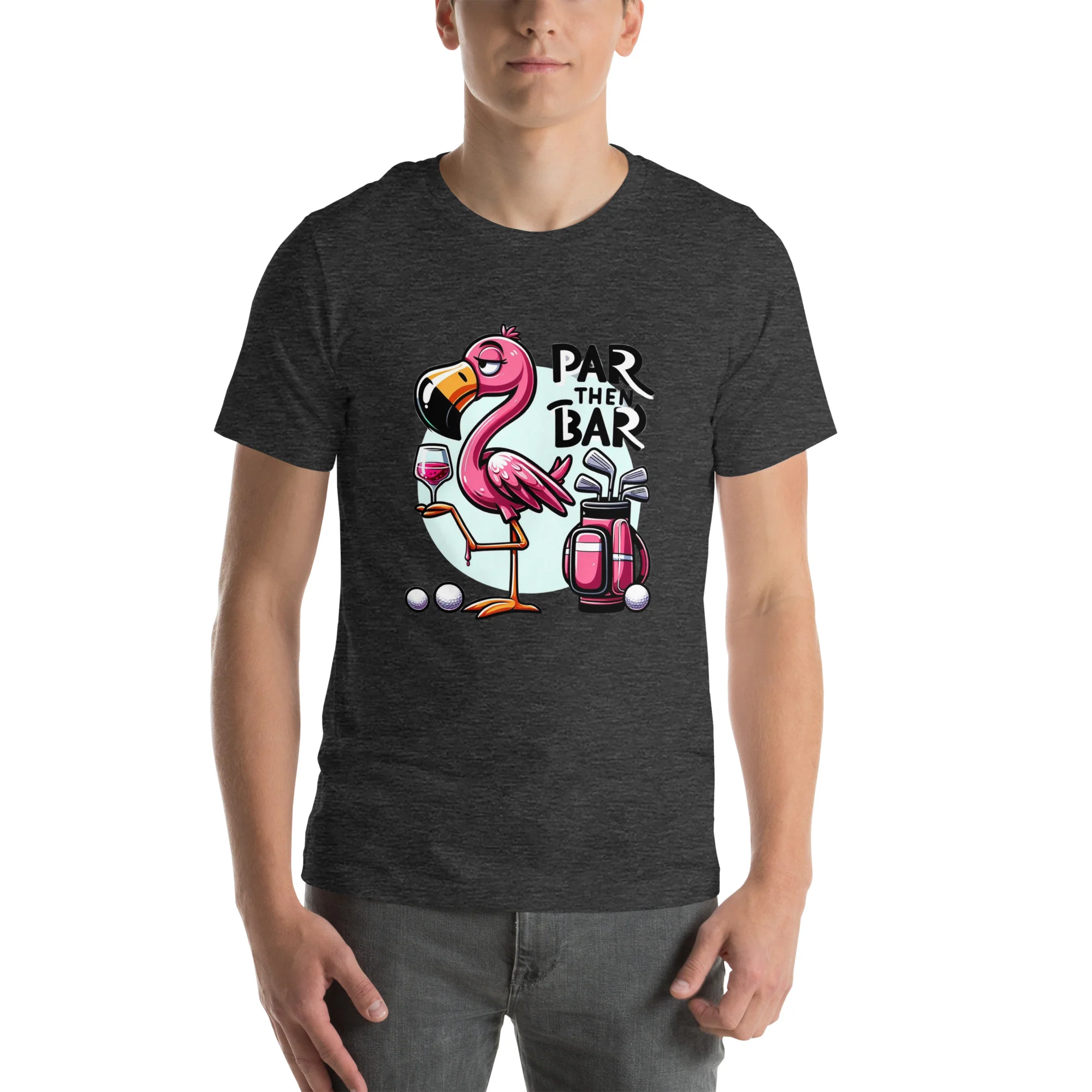 Funny Golf Printed T-Shirt: Par Then Bar Unisex Short Sleeve Tee - Image 7