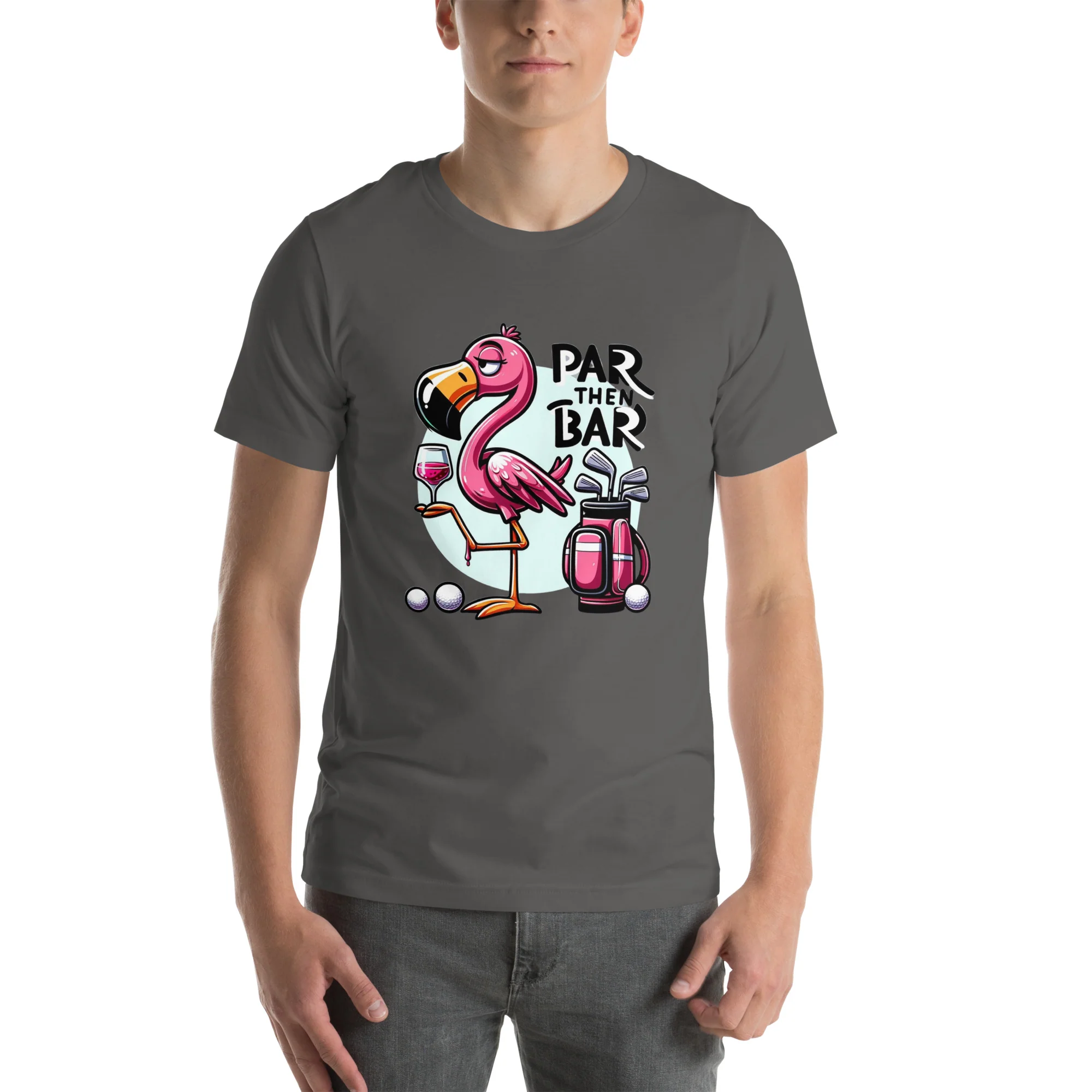 Funny Golf Printed T-Shirt: Par Then Bar Unisex Short Sleeve Tee - Image 9