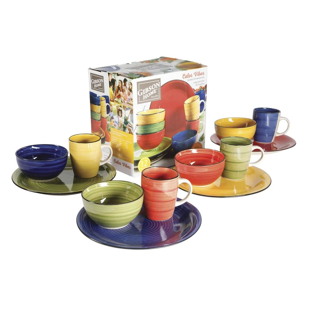 Gibson Home 12-Piece Designer Dinnerware Set - Image 2