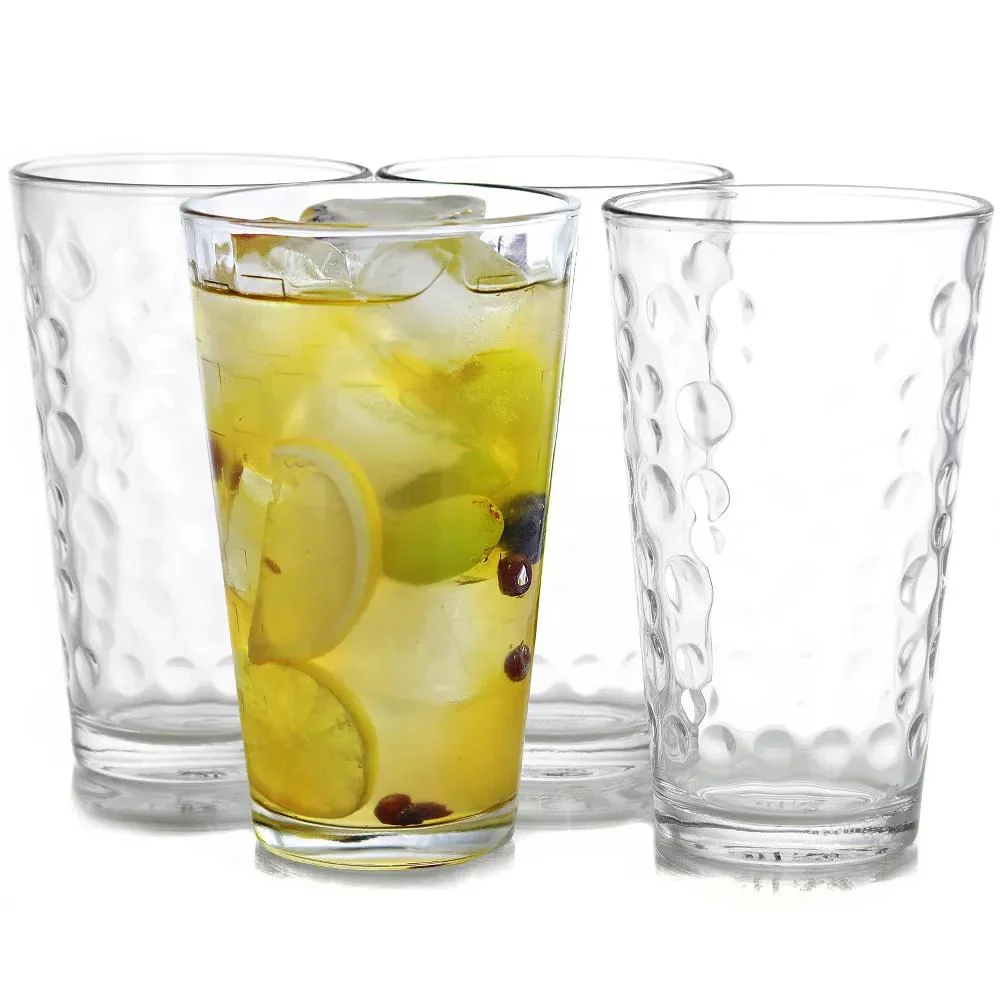 Gibson Home 16 oz. Bubble Embossed Glass Tumbler Set - 4 Pack - Image 2