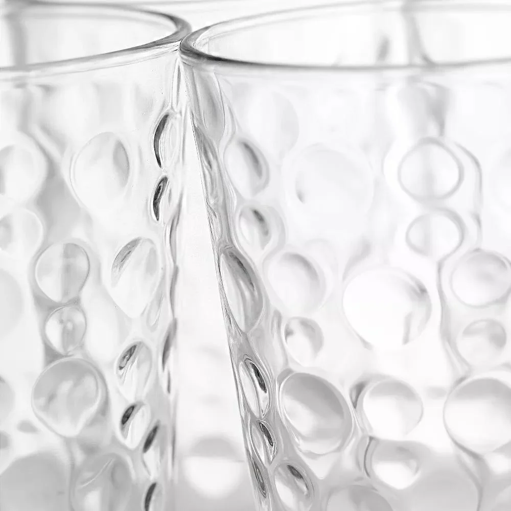 Gibson Home 16 oz. Bubble Embossed Glass Tumbler Set - 4 Pack - Image 3
