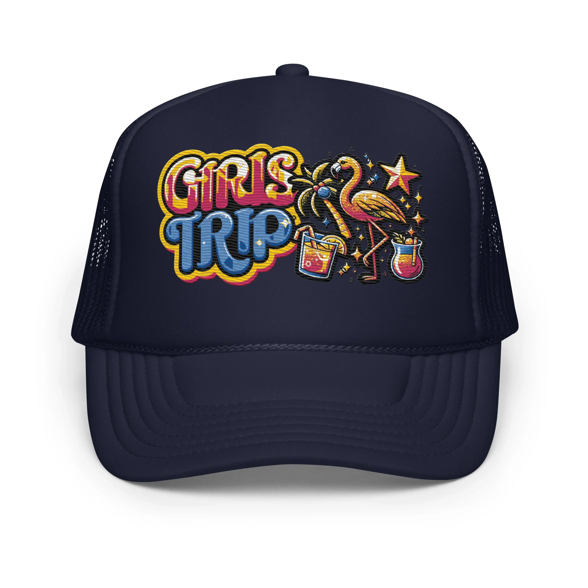 Girls Trip Embroidered Patches Otto Foam Trucker Hat - Image 5