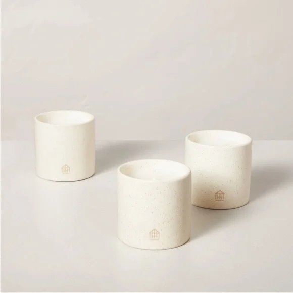 Hearth & Hand with Magnolia 9oz Basil/Lemon/Thyme Speckled Ceramic Kitchen Candle Set - Image 2