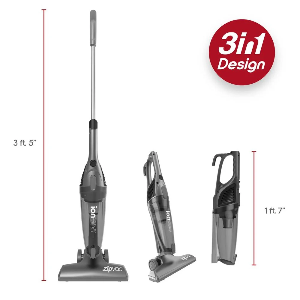 ionvac ZipVac 3-in-1 Upright Floor and Carpet Vacuum - Image 3