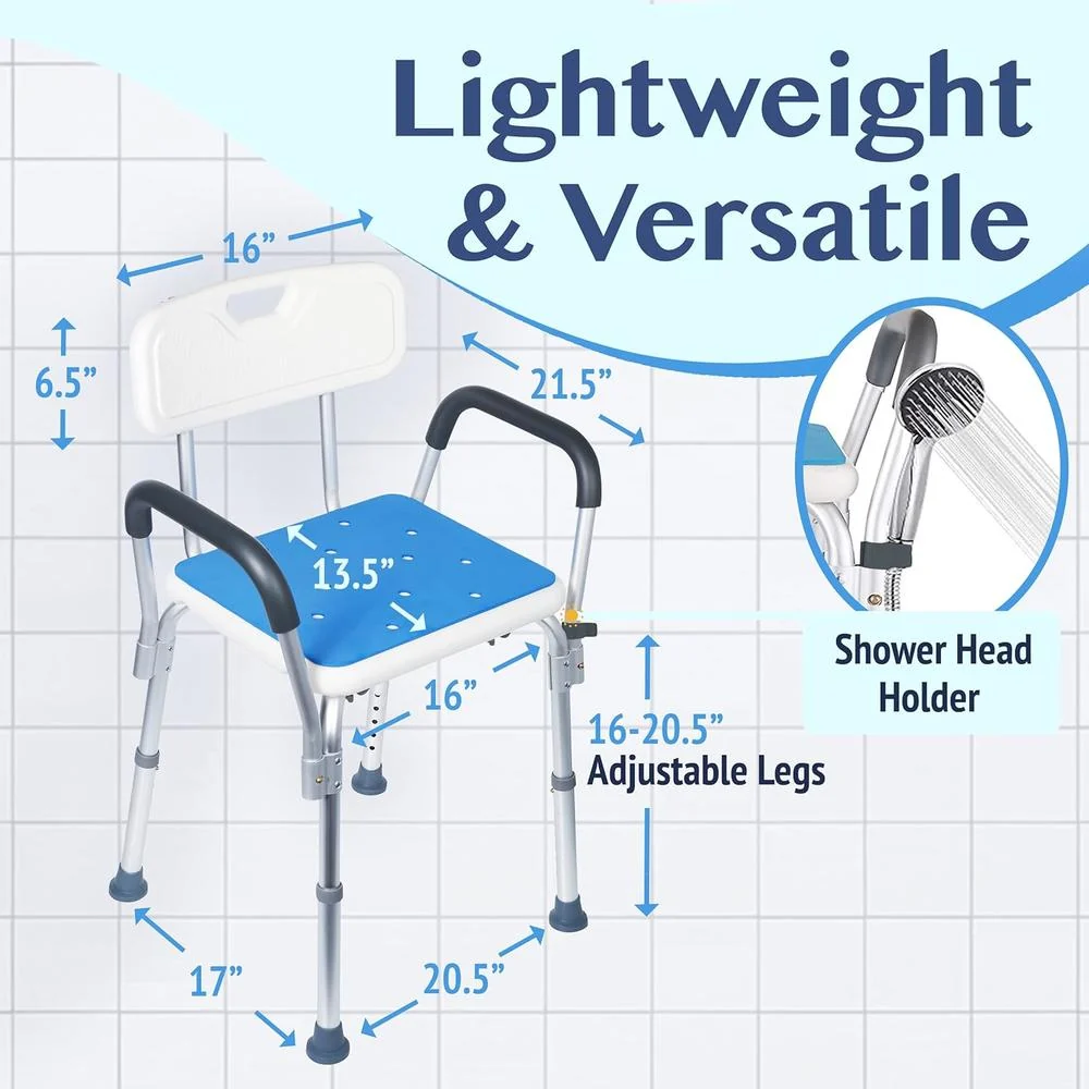 Medokare Padded Shower Chair with Rails - Image 3