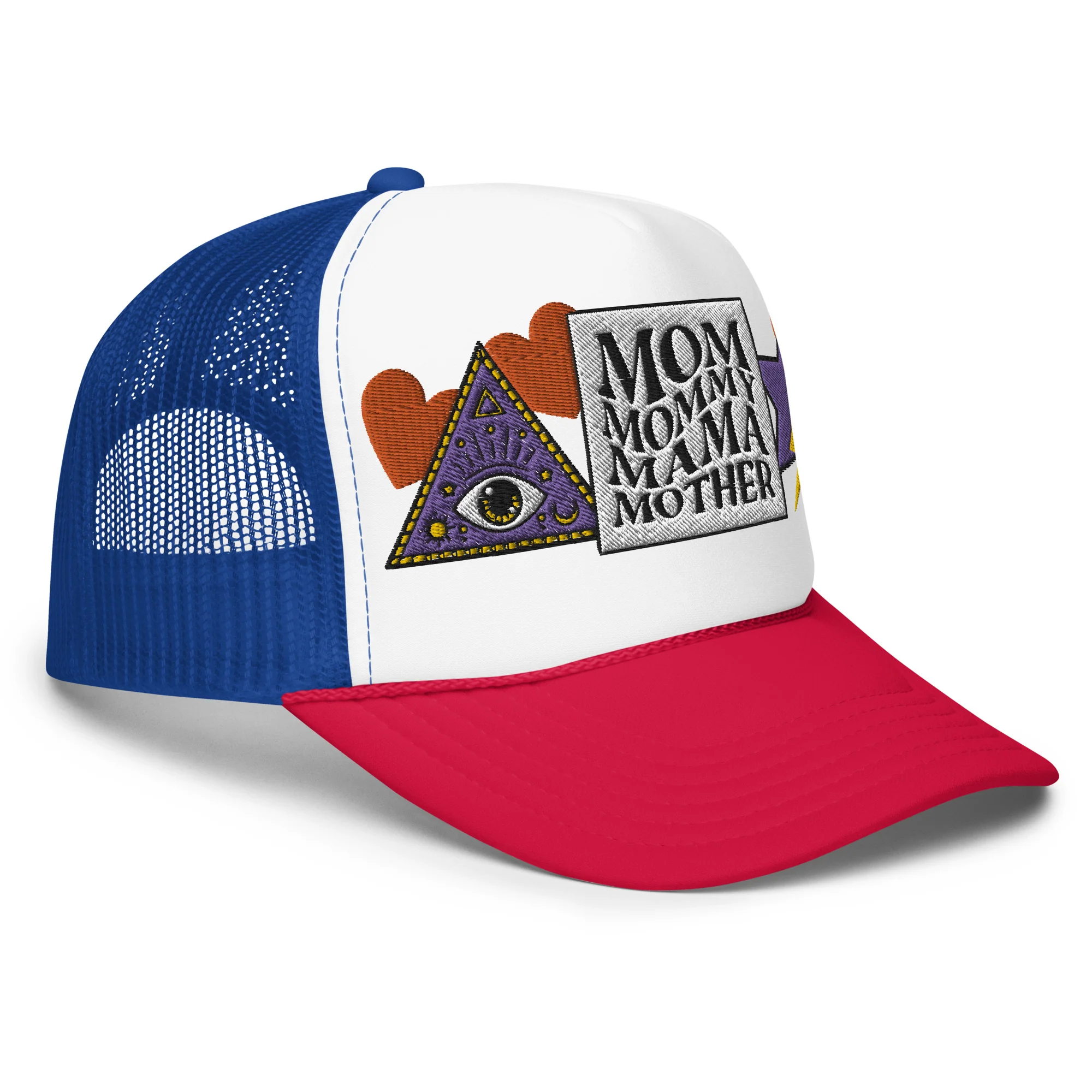 Mom Mommy Mama Mother Embroidered Patches Otto Foam Trucker Hat - Image 21