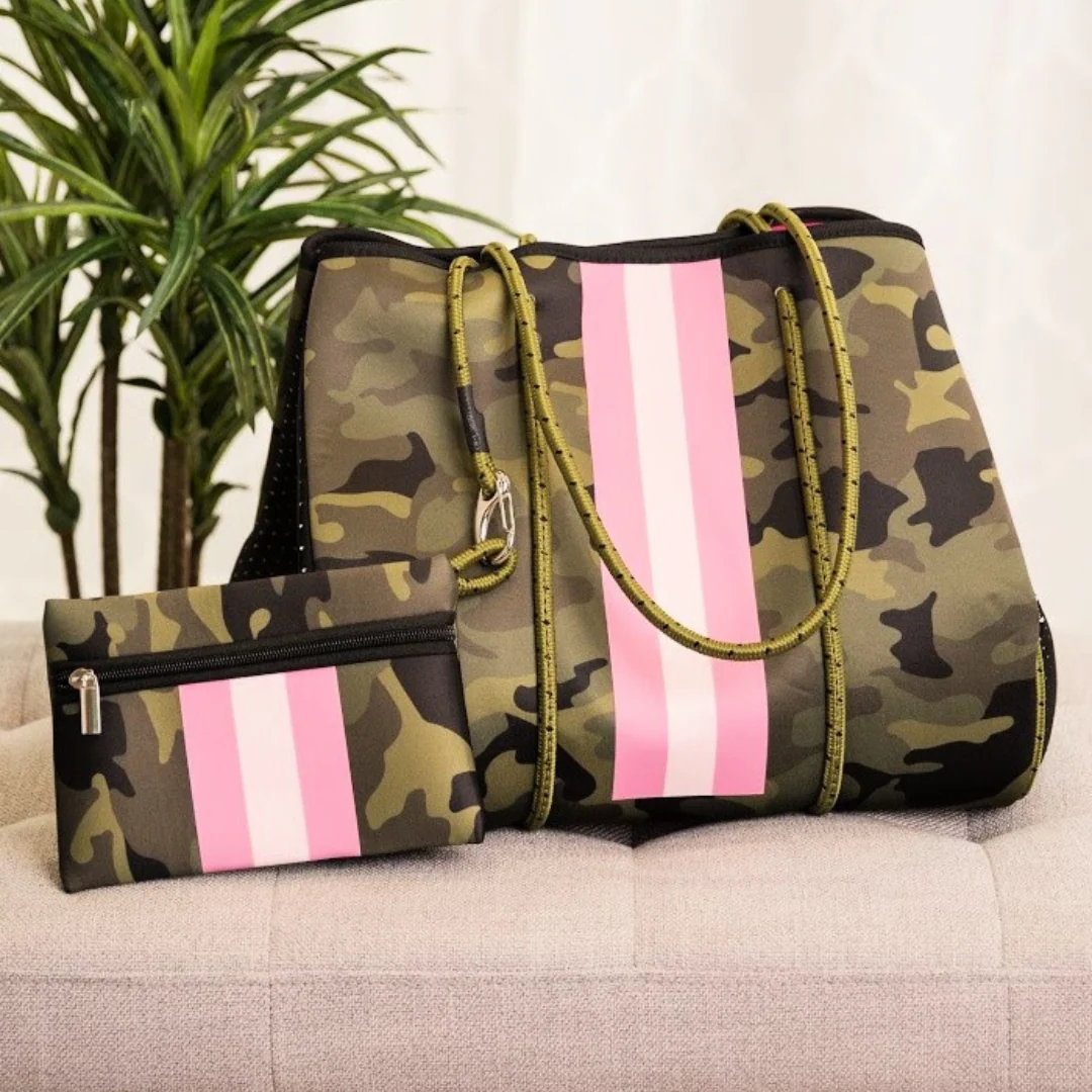 Neoprene Tote Collection Rope Bag With Pouch - Image 3