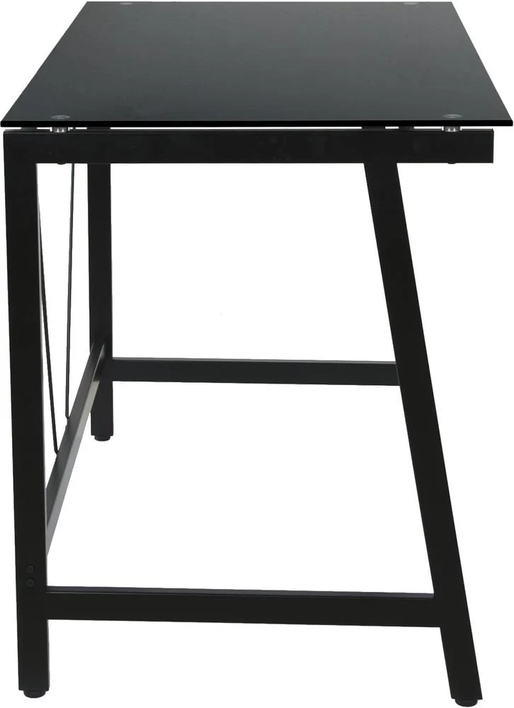 OneSpace Contemporary Black Glass Writing Desk - Image 3