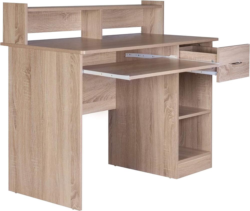 OneSpace Essential Computer Desk with Hutch - Image 4
