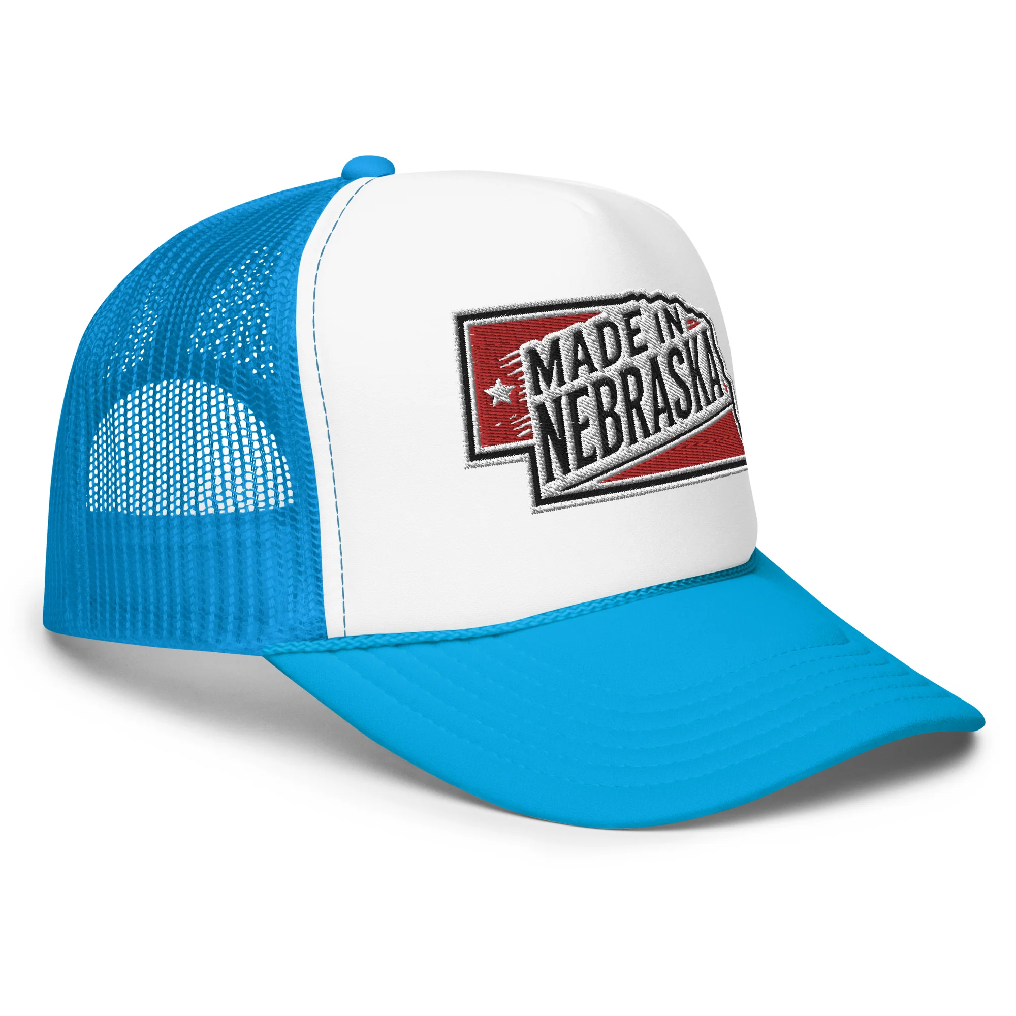 Otto Foam Trucker Hat With Made In Nebraska Embroidered Patch - Image 14