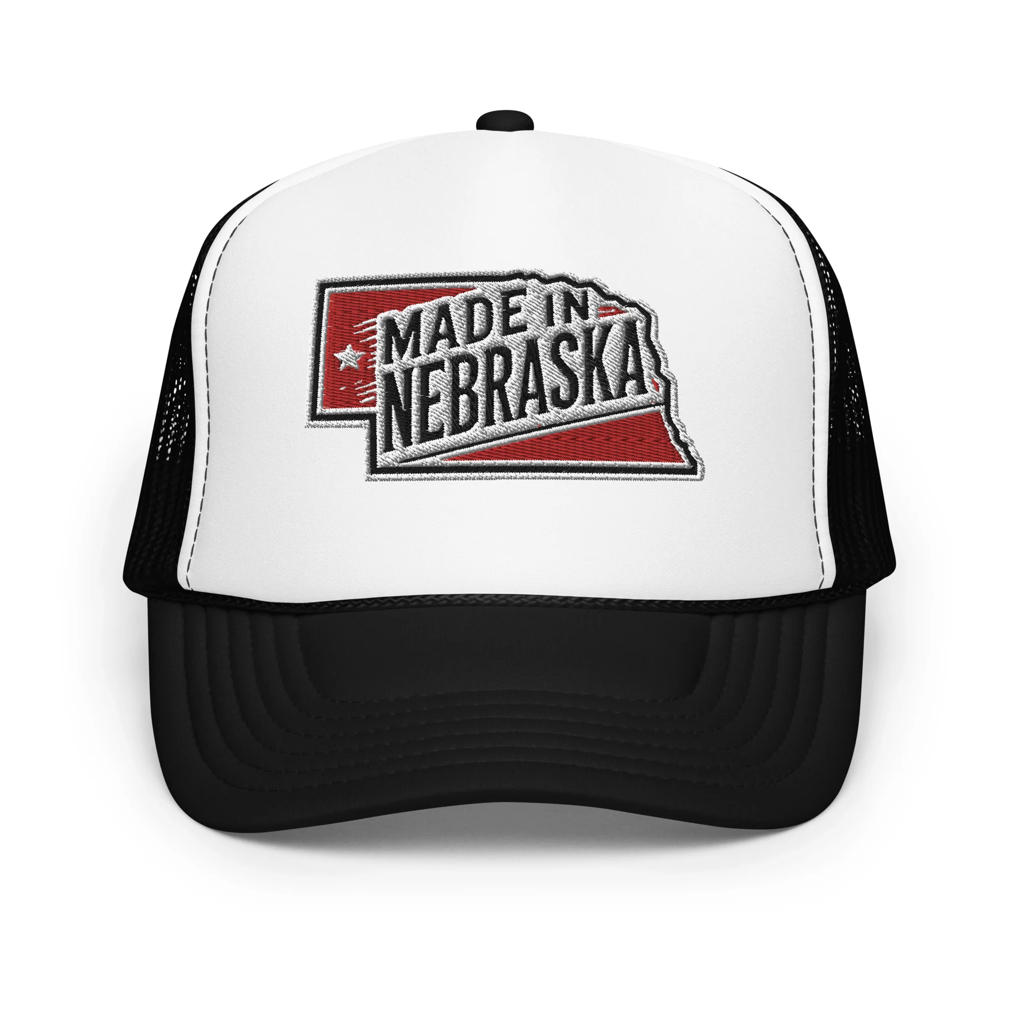 Otto Foam Trucker Hat With Made In Nebraska Embroidered Patch - Image 18