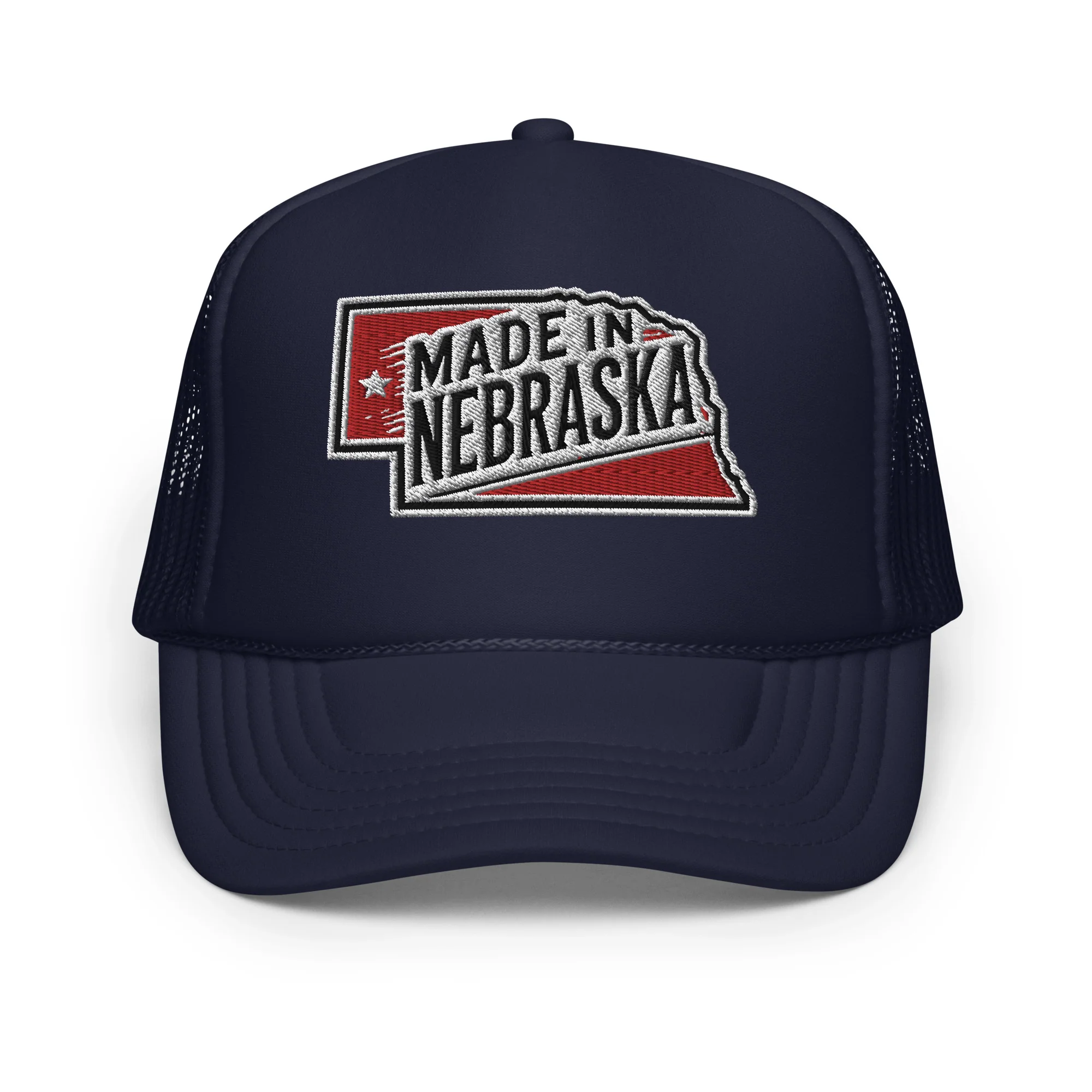 Otto Foam Trucker Hat With Made In Nebraska Embroidered Patch - Image 6
