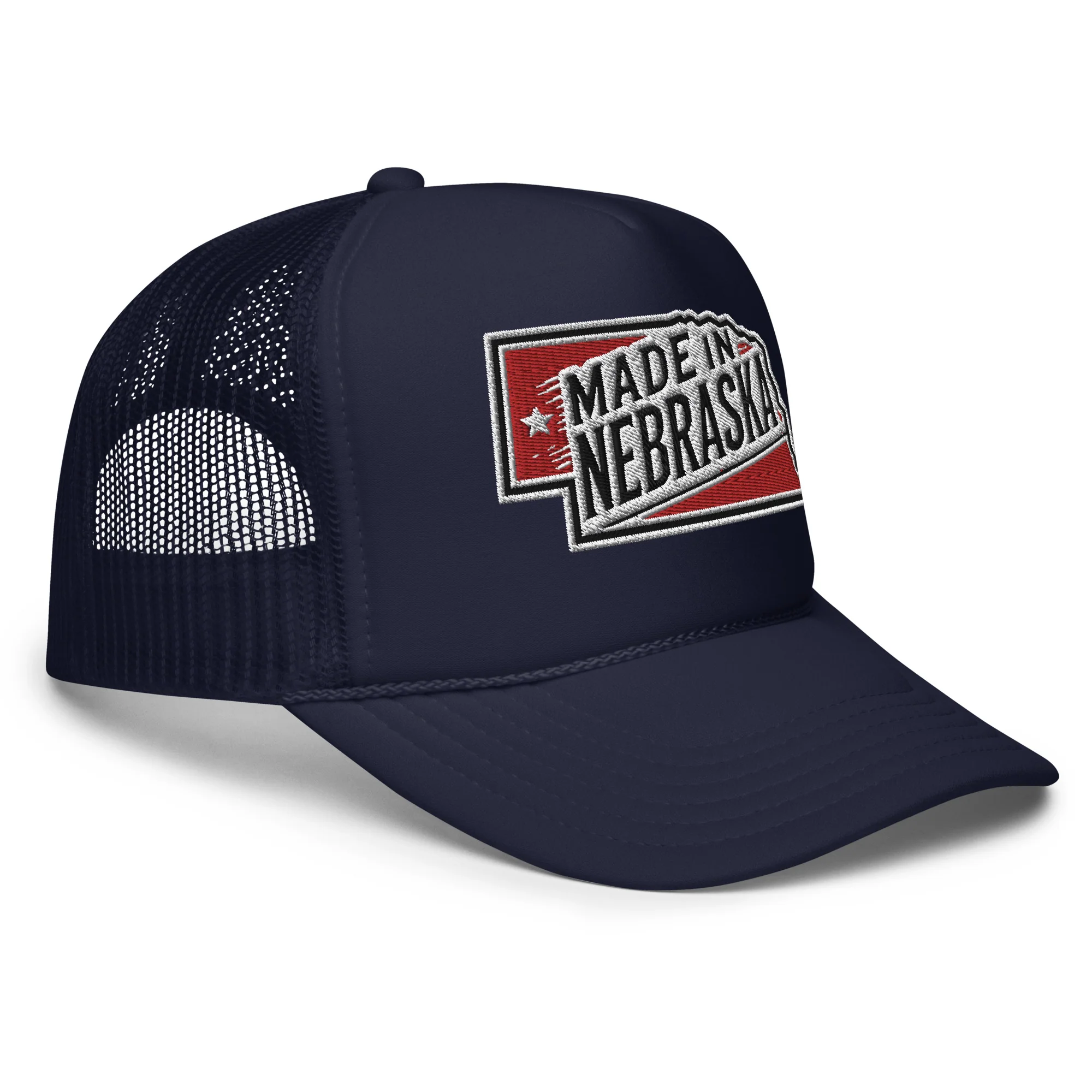 Otto Foam Trucker Hat With Made In Nebraska Embroidered Patch - Image 8