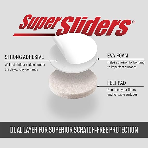 Super Sliders Self-Stick Furniture Felt Pads & Cabinet Bumpers - 440-piece - Image 3