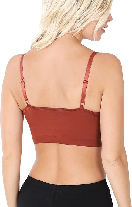 Zenana Seamless Triple Criss-Cross Padded Bralette - Image 2